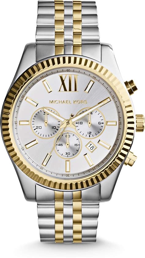 michael kors mens watch blue band black chain|Michael Kors watches outlet prices.